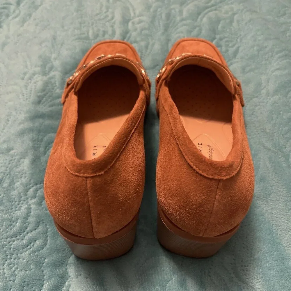 Alex Marie Women's Farin Loafer Pilgrim Heels , Shoes Brown Leather Suede Sz 8.5 - Picture 4 of 16